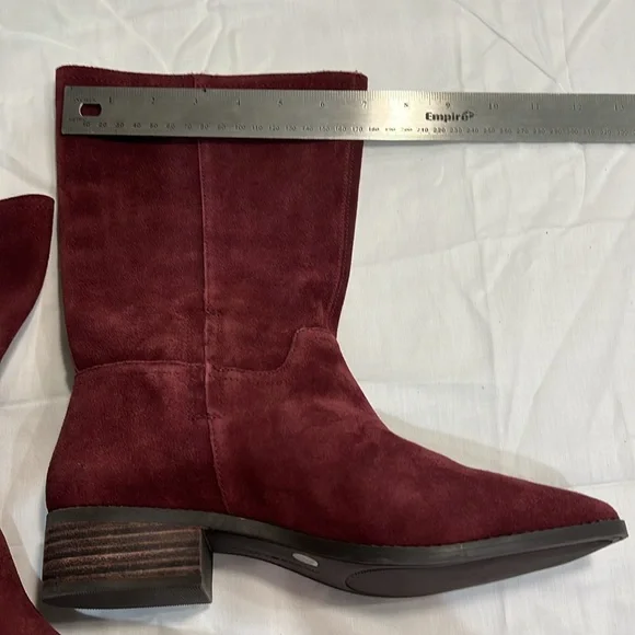 Lucky brand maroon suede boots light western - Picture 5 of 11